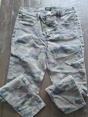 Hudson Jeans Camo Slim Straight Jeans - Olive/Gray